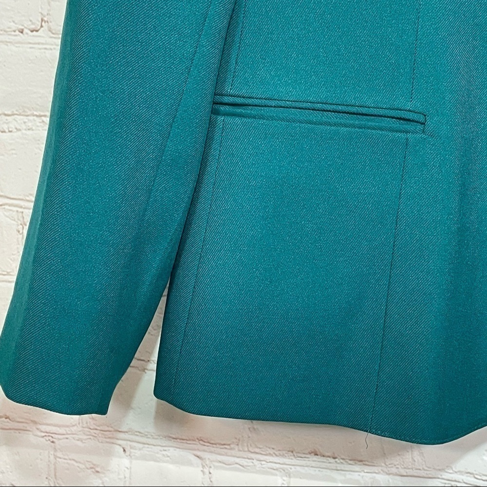 Vintage 70’s Levi Strauss & Co Bend Over Womens Green Polyester Blazer Size 18 - Picture 2 of 8